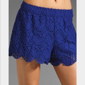 Free People scalloped lace shorts